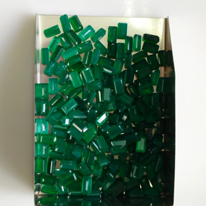 พลอยออนิกซ์สีเขียวธรรมชาติ รูปทรงแปดเหลี่ยมขนาด 5x3 มม. คุณภาพดีที่สุด สำหรับทำเครื่องประดับ จากเรดเมาน์เทน เจมส์ - Product Image 4