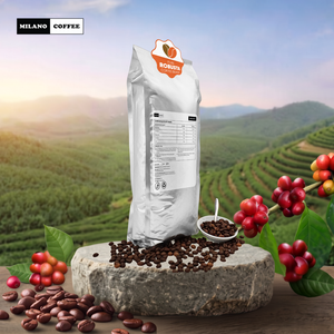 Vietnam Milano 100 Percent Robusta Coffee <b>Beans</b> 1kg Pure Roasted Whole <b>Bean</b> Premium Bulk OEM Private Label - Product Image 4