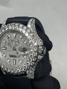 Reloj Mecánico de Lujo Automático con Diamantes Moissanite VVS, Correa de Acero Inoxidable, Esfera de Cristal de Zafiro, Resistencia al Agua de 10 Bares - Product Image 5