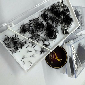 Extensiones de Pestañas de Alta Calidad, Hechas a Mano en Fábrica Profesional, Pelo Sintético, Volumen Mega CC/DD/M/L, Curvatura Natural, Largas, Color Negro Mate - Product Image 5