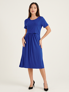 Vestido de Maternidad Bmama Modal de Manga Corta, Ropa de Lactancia Informal para Embarazo y Posparto, Venta al Por Mayor - Product Image 3