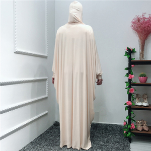 ชุดเดรสยาวมุสลิมสำหรับสตรีแบบเรียบง่ายคุณภาพพรีเมียม OEM ขายส่ง ชุดละหมาดแบบตะวันออกกลาง ฮิญาบ คิมา อบายะ - Product Image 4