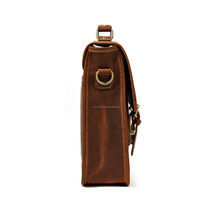 Porte-documents en cuir véritable avec logo personnalisé, sac pour ordinateur portable de qualité supérieure pour hommes, fabricant OEM ODM, fournisseur en gros - Product Image 4