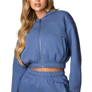 Venta al por mayor: Chaqueta vaquera de invierno unisex de ajuste regular, doble botonadura, ecológica, con capucha y forro polar, 100% algodón, de Three International - Product Image 3