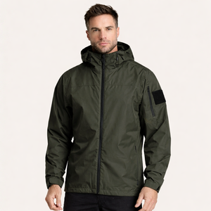 Chaqueta Cortavientos de Lona Personalizada de Alta Calidad para Hombre, Transpirable, Resistente al Viento, Informal, para Invierno - Product Image 1