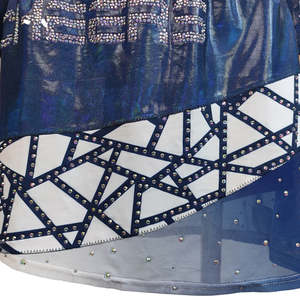 Uniforme de cheerleading professionnel imprimé pour femmes avec design pailleté, 100% polyester, style jupe pour performance scénique - Product Image 3