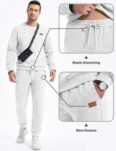 Ensemble de survêtement unisexe moderne 2 pièces : sweat-shirt à col rond et pantalon de jogging – Confort décontracté de qualité supérieure - Product Image 6