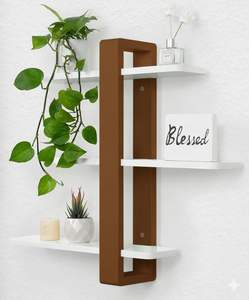 Estantes Flotantes de Pared de 3 Niveles; Estante Decorativo Grande para Almacenamiento en el Hogar, Ideal para Plantas y Fotos - Product Image 3