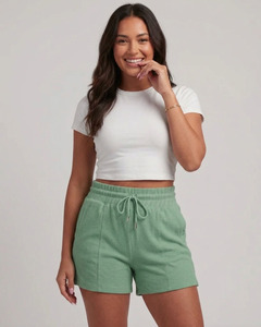 Shorts de sport décontractés pour femmes, respirants, coupe droite, en molleton, avec taille haute à cordon de serrage, pour le jogging et la course à pied - Product Image 4