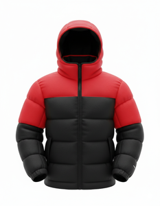 High Quality Men's Premium Solid Zip Hooded Oversize Puffer Jacket Winter <b>Warm</b> Custom Quilted <b>Waterproof</b> Streetwear - Product Image 1
