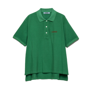 Polo de Algodón Piqué Extra Grande para Mujer, Estilo Casual Urbano, OEM, Moda, Manga Corta, Opción de Marca Privada Premium Personalizada - Product Image 1