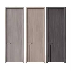 Puerta Interior de Madera Personalizada, Diseño Moderno en Madera de Teca Sólida, Puertas Interiores de MDF con Revestimiento de PVC para Diseño de Interiores de Casas - Product Image 5