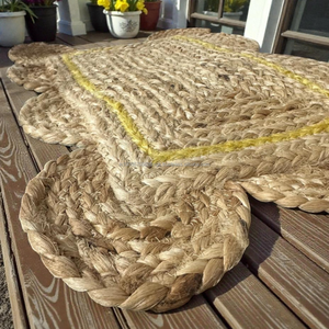 แผ่นรองจาน AG Elements Natural Jute รุ่นร่วมสมัย ขนาด 19x12.5 นิ้ว ทอมือ เป็นมิตรกับสิ่งแวดล้อม กันลื่น ทนความร้อน หนา 2 มม. - Product Image 5