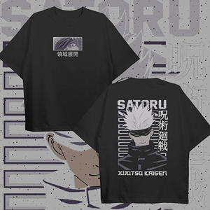เสื้อยืดสตรีทแวร์ OEM วินเทจ โกโจ ซาตูโร ล้างสีสไตล์ไฮสตรีท ทรงหลวมสั่งทำพิเศษ พิมพ์ลายอนิเมะ ยูนิเซ็กส์ ลำลอง - Product Image 6