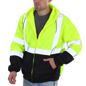 Lightweight Safety <b>Jacket</b> High Visibility Reflective Thermal Padding Waterproof Outer Fabric <b>Construction</b> Security Workwear - Product Image 1
