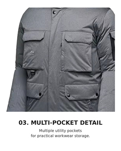 Parka d'hiver en duvet de canard avec capuche en fourrure |   MARK MK-4076 OEM/ODM Marque coréenne - Product Image 6