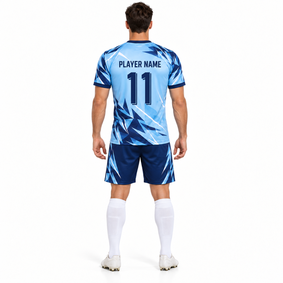 Custom Men's Soccer Football Jersey Kit Uniform Shirt Shorts Breathable ...