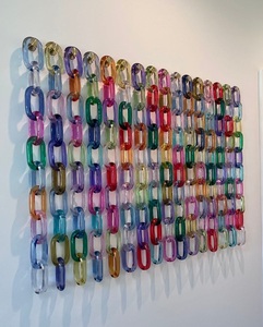 Cadenas de Eslabones de Resina de Calidad Vintage, Elementos de Escultura Coloridos, Forma Irregular Única, Recién Fundidas, Artísticas, para Decoración del Hogar - Product Image 4