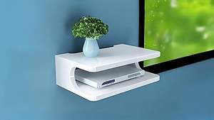 ขาตั้งกล่องรับสัญญาณ/ขาตั้งกล่องรับสัญญาณแบบติดผนังสำหรับชั้นวางของในบ้านสำหรับวางลำโพง ไวไฟ รูเตอร์ เกมคอนโซล รีโมท - Product Image 3