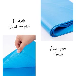 Carta Velina Blu Senza Acidi 35,5 x 50,8 cm, 140 Fogli in Confezione per Sacchetti Regalo, Matrimoni, Fai-da-Te, Confezioni Regalo - Product Image 3