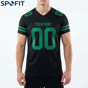 Camiseta de Fútbol Americano de Tela Suave y Transpirable, Servicio OEM Personalizado al por Mayor, Ropa Deportiva de Alto Rendimiento, 100% Poliéster - Product Image 2