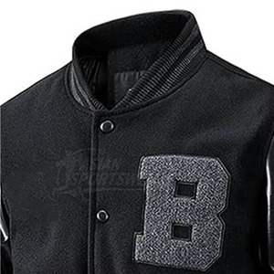 Custom <b>Men</b> Wool <b>Leather</b> Varsity <b>Jacket</b> Embroidered Baseball Letterman College Coat OEM ODM Private Label Service - Product Image 6