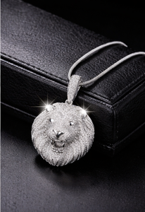 Lion Head Charm Hip hop Pendant for Men Silver Gold 10K 14K Moissanite Iced Luxury <b>Rapper</b> <b>Chain</b> Streetwear Jewelry - Product Image 3