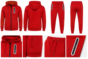 Men's Autumn Winter Casual <b>Plus</b> <b>Size</b> Customizable Tracksuit Solid Color Long Sleeve Hoodie <b>Trousers</b> Two-Piece Polyester/Cotton - Product Image 6