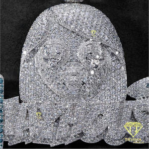 จี้เพชรคุณภาพสูง Trisha Jewels แบบสั่งทำพิเศษ สร้อยคอจี้รูปตัวอักษร สไตล์ฮิปฮอป ประดับเพชรโมอิสซาไนต์ GIA พร้อมโลโก้ส่วนตัว - Product Image 5