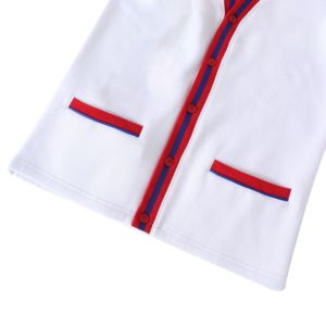 Cardigan blanc personnalisé OES pour femmes, en coton polaire, broderie de lettres grecques, pull universitaire et collégial, boutonné - Product Image 5