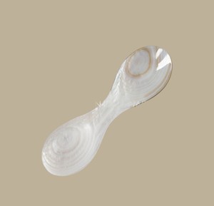 Cuillère en nacre artisanale à double extrémité, prix d'usine, outil de service naturel pour salade, caviar, dégustation, ensemble de vaisselle - Product Image 1