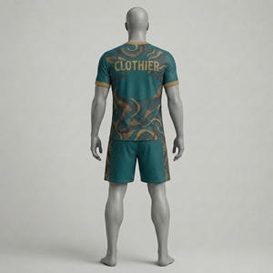 Uniforme de Fútbol para Hombre, Sublimado, 100% Poliéster, Transpirable, Corte Regular, Rojo y Amarillo, Manga Corta, Cuello Redondo - Product Image 2
