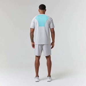 Ensemble deux pièces d'été respirant pour hommes en coton 100% (T-shirt et short uni) – Tenue décontractée et sportive – Personnalisation OEM du logo - Product Image 6