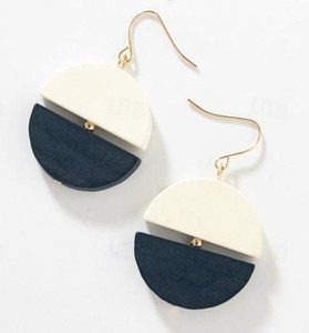 Boho Epoxy Resin Drop Earring For Special Event Festive Glossy Finished Fashion Statement Acrylic Jewelry Chic Resin <b>Accessory</b> - Product Image 5