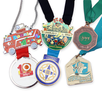 Prix d'usine personnalisé Médailles d'honneur 3D Rubans en tissu Médailles et trophées sportifs