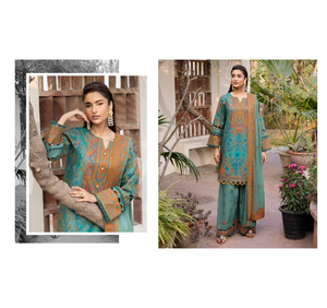 Ssumaira présente la collection d'été Charizma Print en 3 pièces, robes pakistanaises et indiennes de marque, vente en gros - Product Image 4
