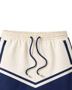 Shorts pour hommes bleu marine et multicolores avec cordon de serrage, poches zippées, décontractés, pour l'été, la plage, athlétiques, séchage rapide, confortables - Product Image 5