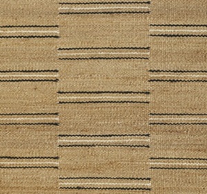 Tapis en jute naturel |   Tapis d'appoint à rayures en tissage plat |   Tapis de sol rustique style farmhouse bohème, anti-rides et anti-bactérien, pour salon - Product Image 2