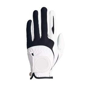 Men's High Quality Premium Genuine Leather Breathable Moisture Wicking Golf Glove Stable Grip <b>Net</b> <b>Fabric</b> Wholesale for Sports - Product Image 6