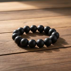 Pulsera de Agarwood Negro, Cuentas Redondas de Madera Natural, Pulsera Budista de Meditación, Joyería de Madera de Alta Gama - Product Image 1