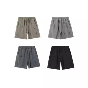 Shorts de sport pour hommes, été, 100% coton, jogging, pantalon de survêtement uni, tricoté en molleton, shorts de survêtement pour hommes - Product Image 5