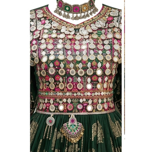 Premium Quality Afghan Long Sleeves Maxi Style Afghan Kuchi Dresses In Low Price Low Moq <b>Top</b> Trending Afghan Kuchi Dress - Product Image 4