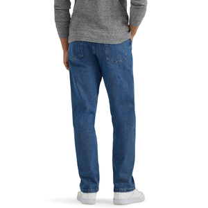 กางเกงยีนส์แฟชั่นพรีเมียมทรงตรงสำหรับผู้ชาย สไตล์สตรีท ลุคเดนิมฟอกสี แต่งขาดๆ ทรงขากว้าง ใส่สบาย - Product Image 5