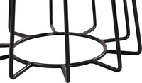 Mesa de Centro Redonda Premium y Duradera con Tapa de Vidrio Templado y Base de Metal, Diseño Contemporáneo para Sala de Estar y Proyectos Residenciales LUUOMA