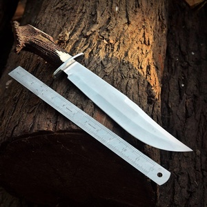 Couteau Bowie à pointe tombante en acier inoxydable A&M Enterprises, manche en bois de cerf, couteau de survie professionnel pour la randonnée et le camping - Product Image 5