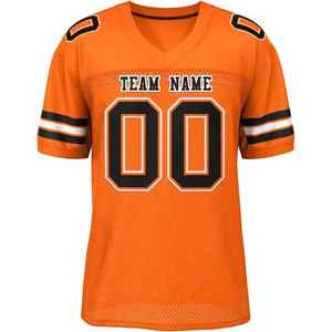 2k26 Nouveau style de maillot de football américain personnalisé pour hommes, col en V, manches courtes, uniforme d'équipe, chemise athlétique de performance - Product Image 1