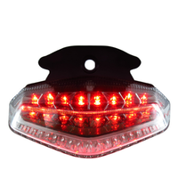Feu arrière LED intégré avec système d'éclairage de moto à lentille fumée pour Ducati Hypermotard 2007 ~ 2012