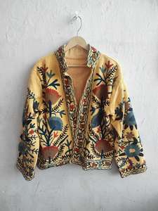 Chaqueta Bordada Suzani, Estilo Único, Hecha a Mano, Chaqueta Floral para Mujer, Estilo Nuevo, Chaqueta Boho Suzani, Regalo para Ella - Product Image 6
