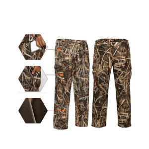 Winter Unisex Rib Stop Outdoor Waterproof Windproof Breathable Polyester Print Hunting Hiking Multi-Pocket Worker Pants - Product Image 1
