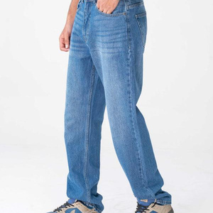 Jeans en denim tissé respirant de haute qualité pour hommes, coupe droite, confortable, style décontracté moderne, style streetwear, hiver et été - Product Image 5